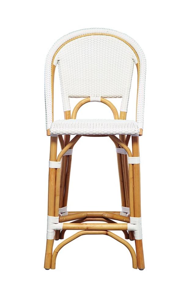 White Leroy Counter Stool by Furniture Classics