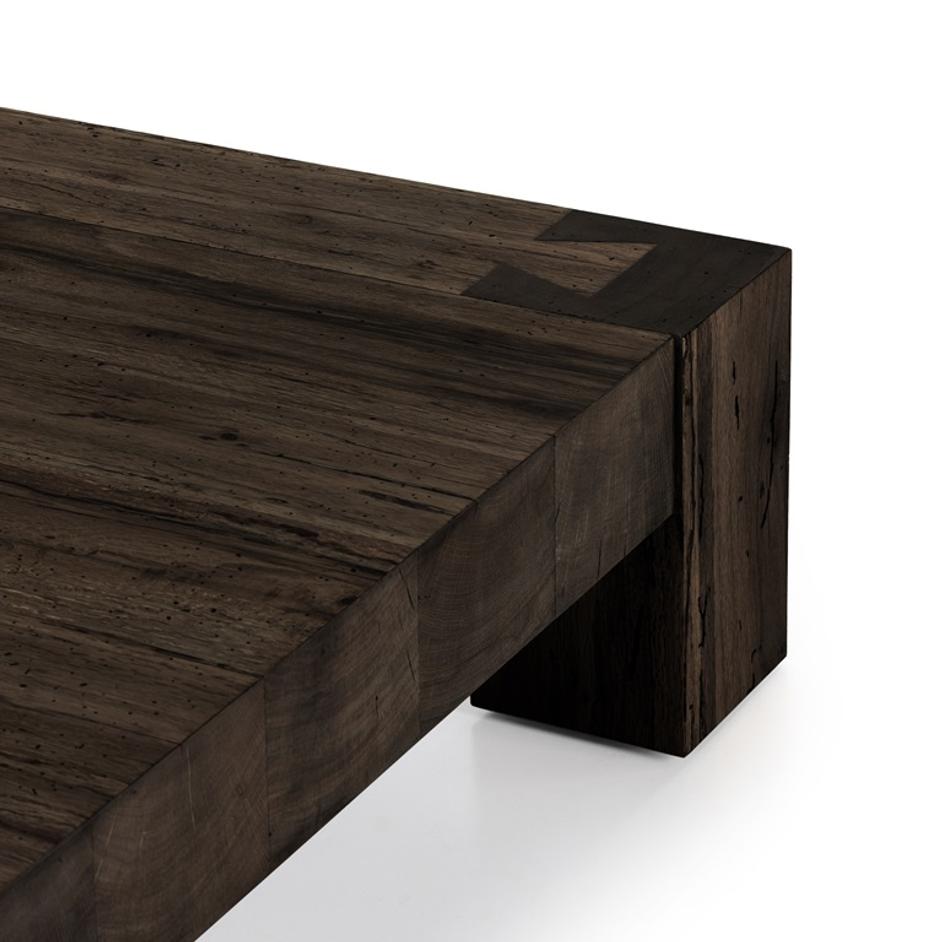 Abaso Coffee Table In Ebony Rustic by FOUR HANDS