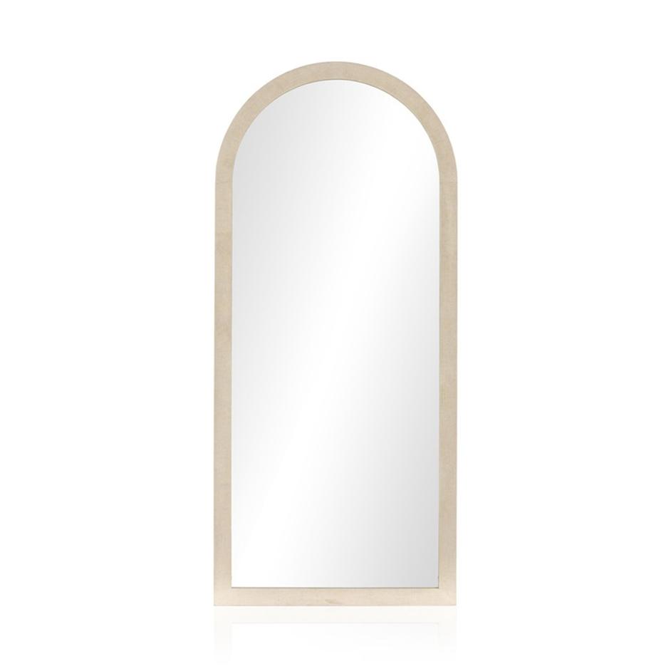 Cressida Floor Mirror - Ivory Painted Linen by Four Hands