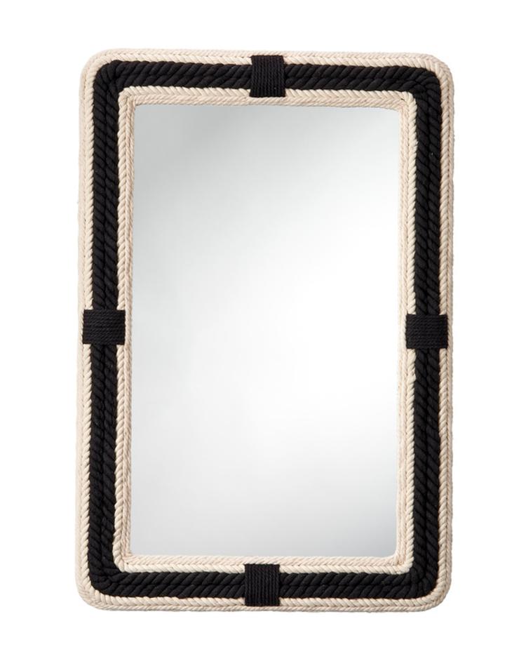  Contrast Jute Rectangle Mirror by Jamie Young