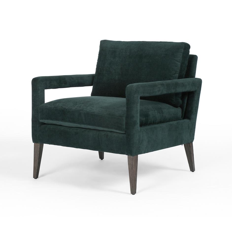 Olson Chair-Emerald Worn Velvet by FOUR HANDS