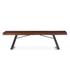 London Loft 72-Inch Acacia Wood Live Edge Dining Bench in Walnut Finish by Home Trends & Design
