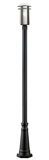 Abbey 1 Light Outdoor Post Light in Black Finish by Z-Lite