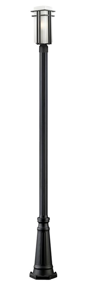 Abbey 1 Light Outdoor Post Light in Black Finish by Z-Lite