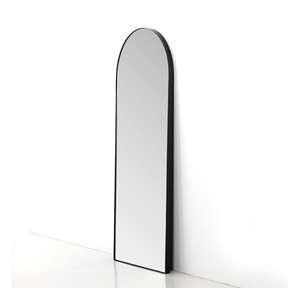 Georgina Floor Mirror In Iron Matte Black by FOUR HANDS