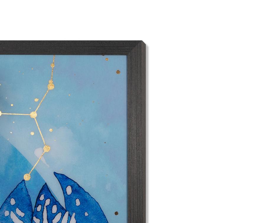 BLUE HERON - 48" X 48" - CHARCOAL FRAME by Sunpan