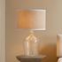 Plum Jar Glass Table Lamp with Linen Shade, Clear by Jamie Young