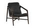 CINELLI LOUNGE CHAIR - DISTRESSED BROWN - BRENTWOOD CHARCOAL LEATHER by Sunpan