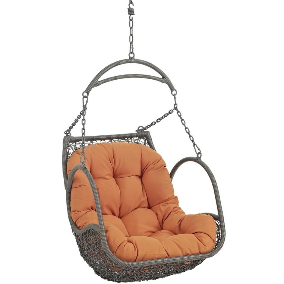 Grove Outdoor Patio Swing Chair Without Stand In Orange by Modway Furniture