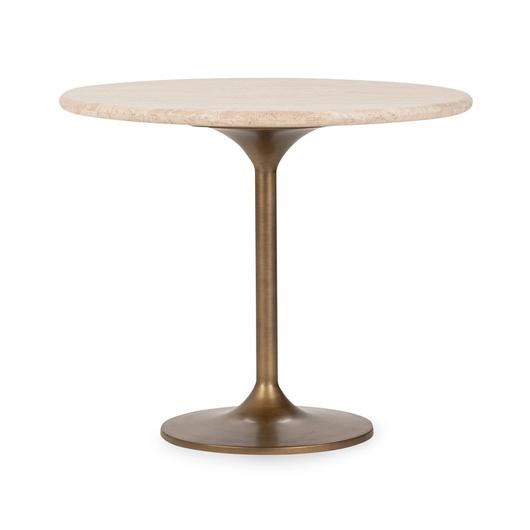 Malani Travertine Round Dining Table by Classic Home