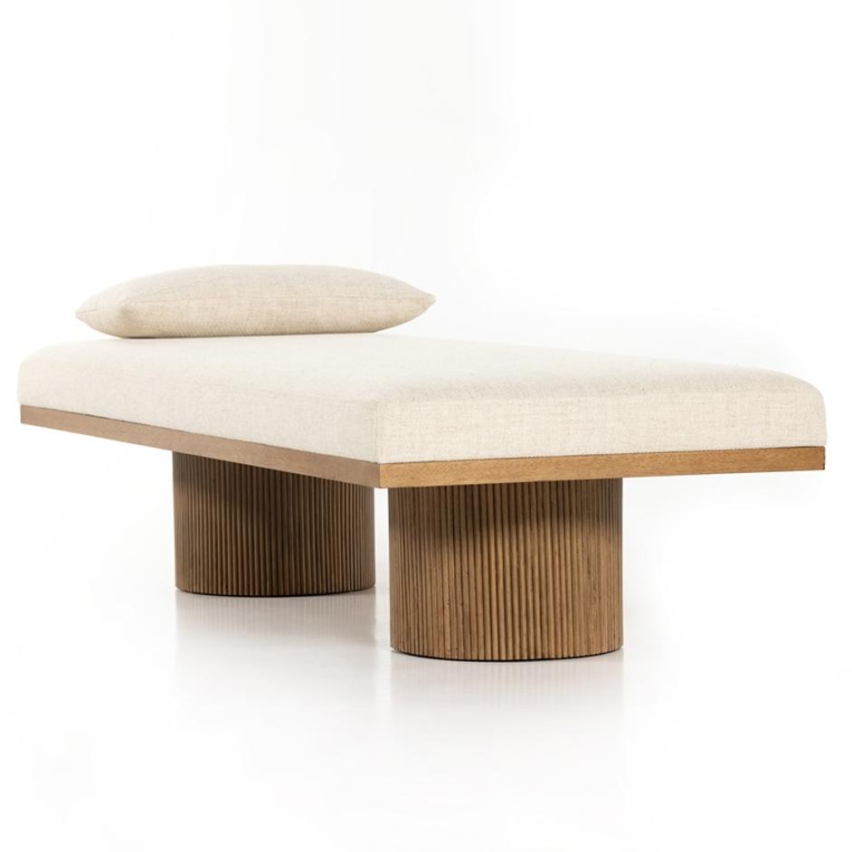 Jakobi Chaise In Thames Cream by FOUR HANDS