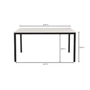 PARSON DINING TABLE WHITE MARBLE by Moes Home