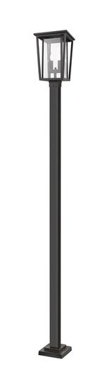Seoul 2 Light Outdoor Post Mounted Fixture in Oil Rubbed Bronze Finish by Z-Lite