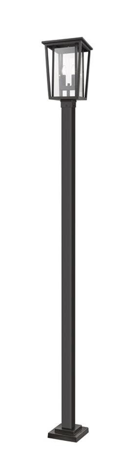 Seoul 2 Light Outdoor Post Mounted Fixture in Oil Rubbed Bronze Finish by Z-Lite
