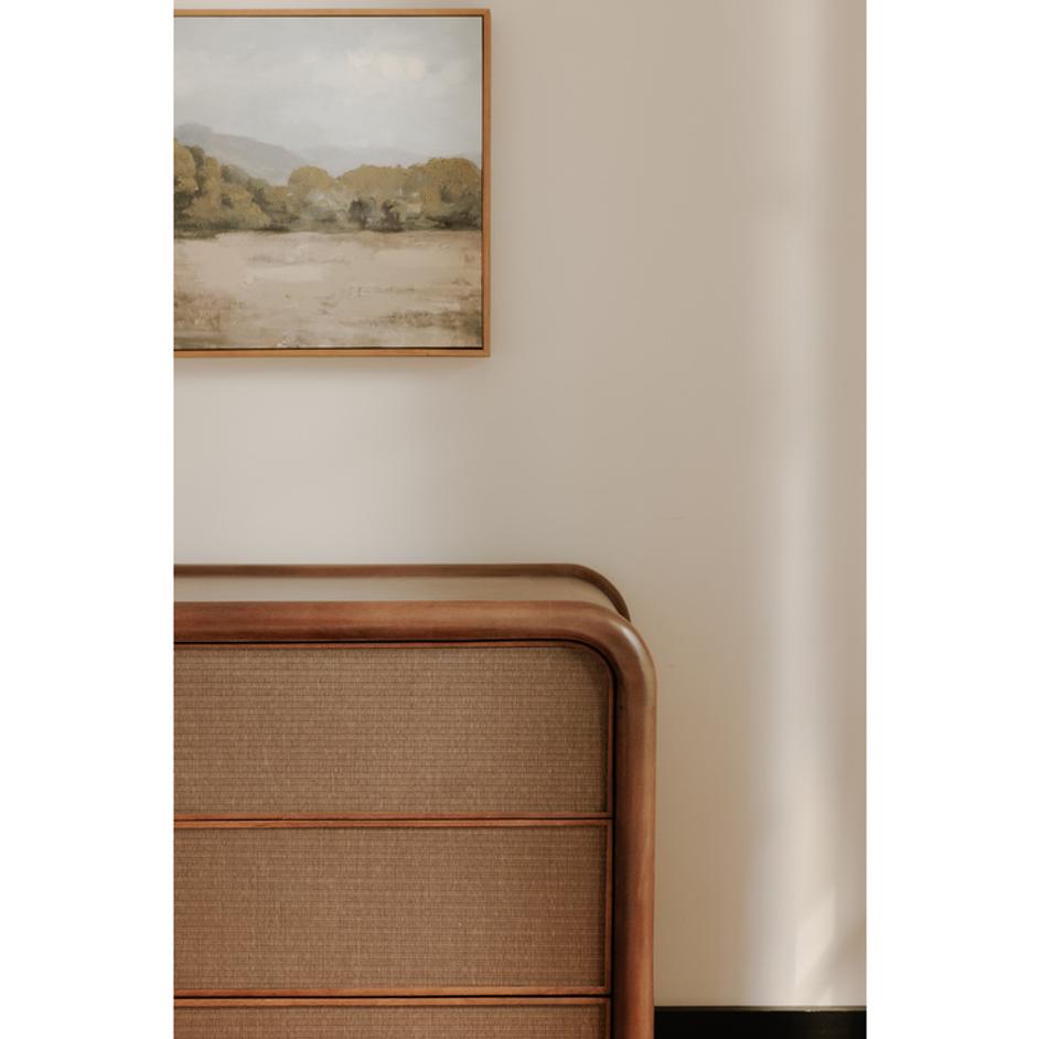 Rye 3 Drawer Nightstand Warm Brown by Moes Home