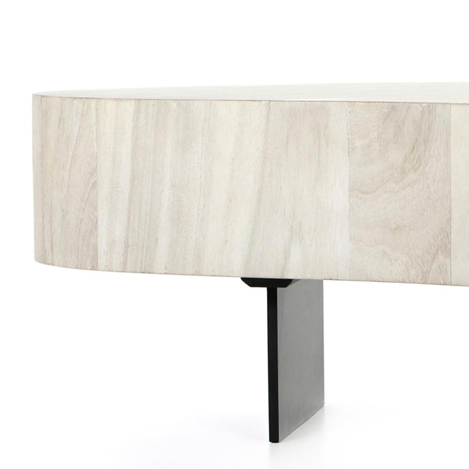 Avett Coffee Table Tall Piece In Bleached by FOUR HANDS