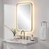 Crofton Lighted Brass Vanity Mirror by Uttermost