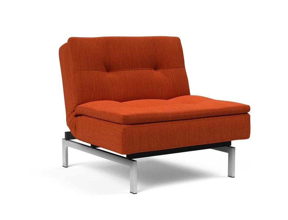 DUBLEXO CHAIR in ELEGANCE PAPRIKA FABRIC WITH Stainless Steel LEGS 506 by INNOVATION USA