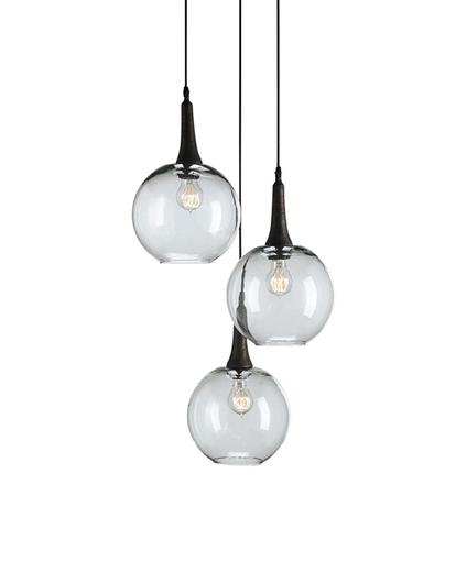 Beckett Trio Pendant In Emery Rust by Currey & Company