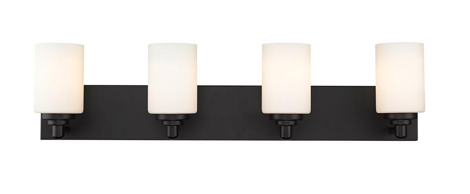 Soledad 4 Light Vanity in Matte Black Finish by Z-Lite