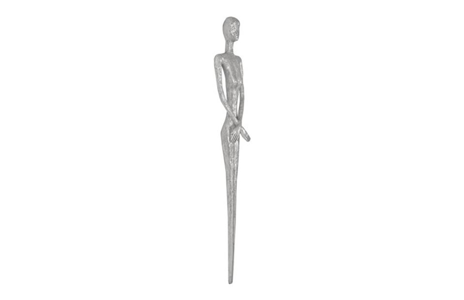 Skinny Female Wall Art, Resin, Silver Leaf by PHILLIPS COLLECTION