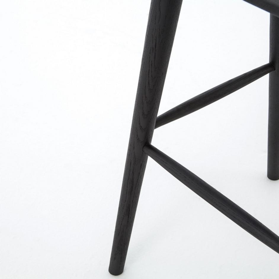 Eline Windsor Barstool-Black Oak by FOUR HANDS