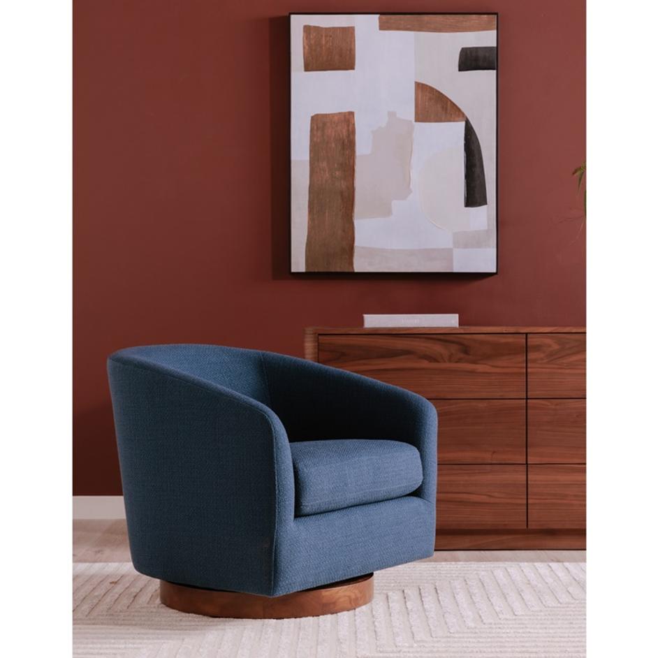 OSCY SWIVEL CHAIR DARK ATLANTIC by Moes Home