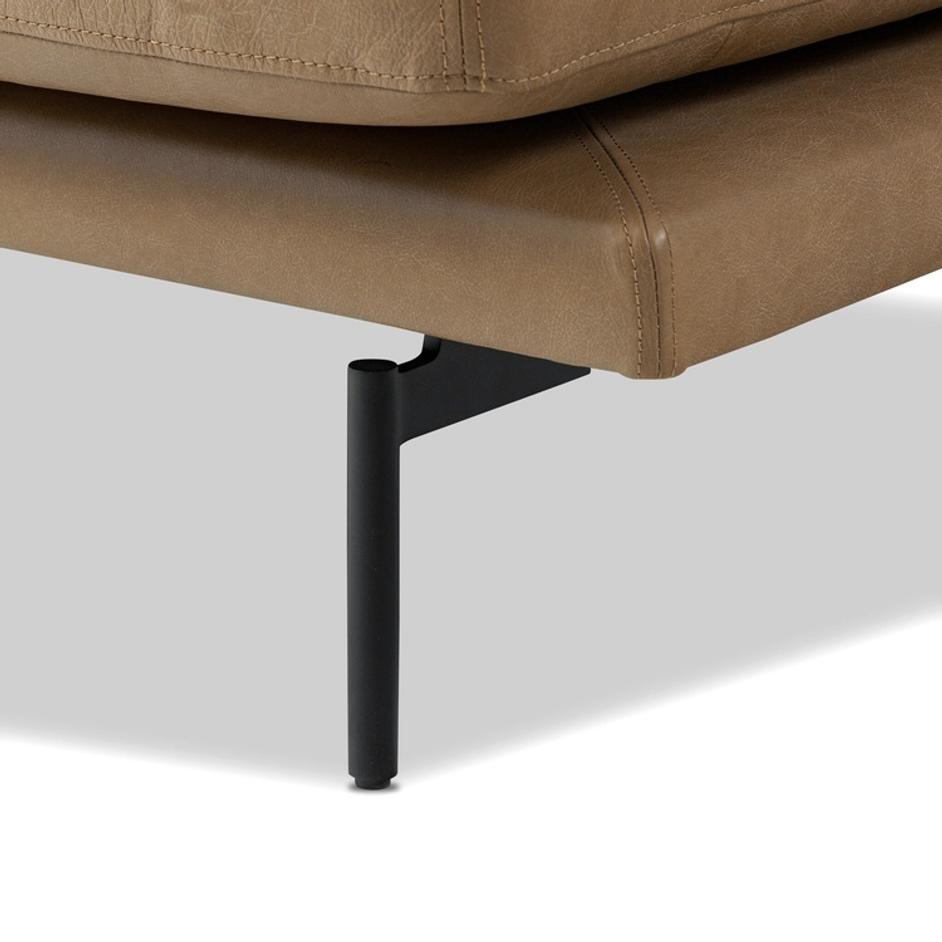 Melle 2-Piece Sectional In Lipari Camel And Ebony Steel by Four Hands