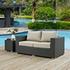 Cove Outdoor Patio Sunbrella® Loveseat In Canvas Antique Beige by Modway Furniture