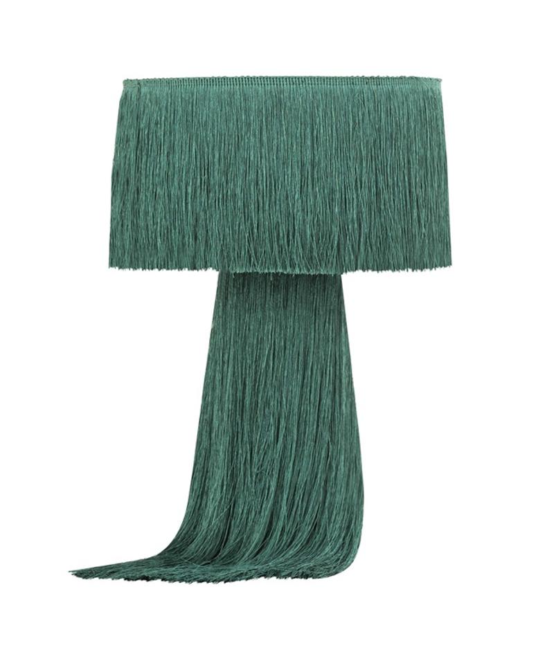 Atolla Emerald Tassel Table Lamp by tov furniture
