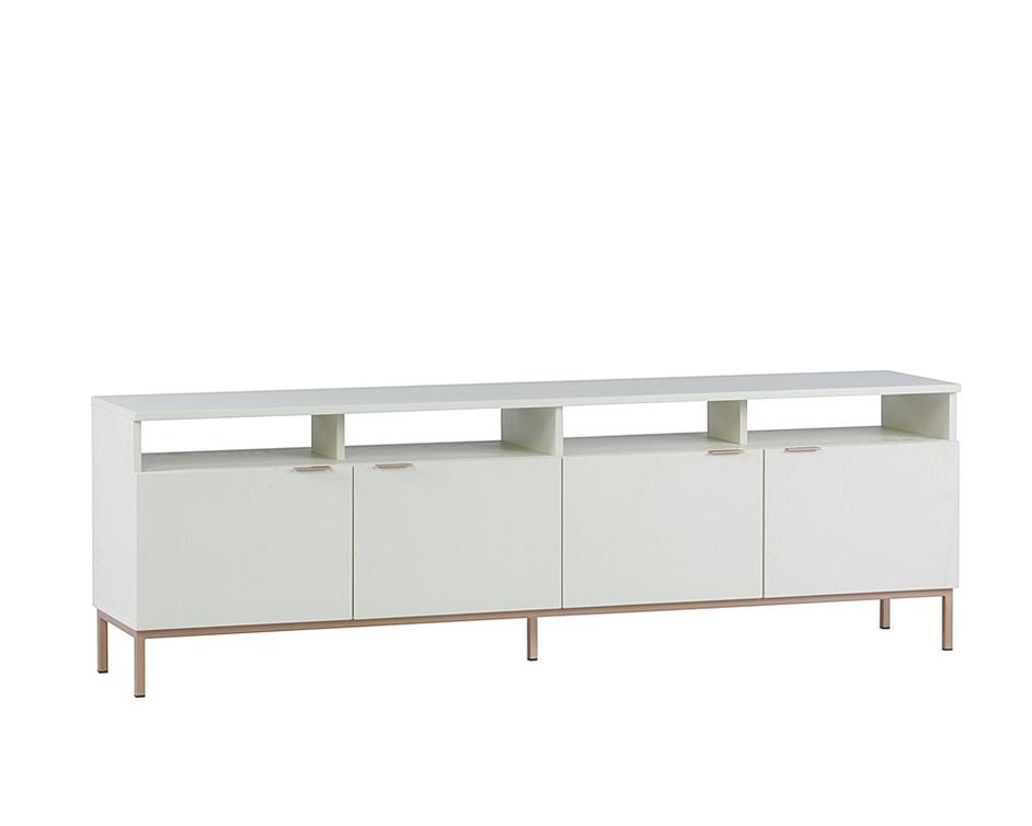 Ambrose Modular Media Stand - Champagne Gold - Cream by Sunpan