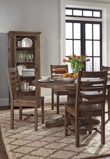 Caleb 42" Round Dining Table Desert Gray by Classic Home