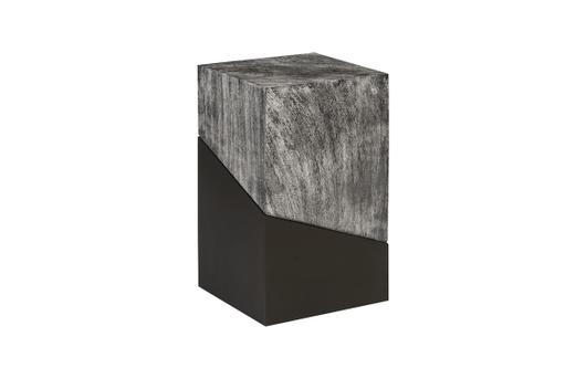 Geometry Side Table, Gray Stone by PHILLIPS COLLECTION