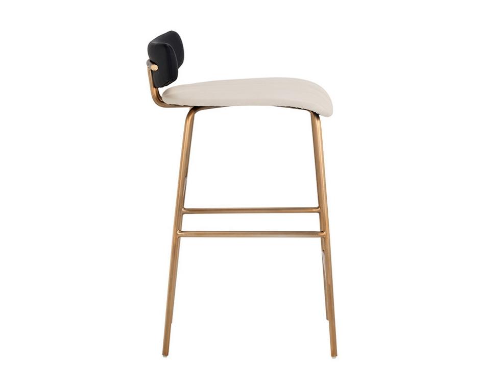 Lorelei Counter Stool - Dillon Cream / Dillon Black by Sunpan
