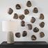 Pebbles Walnut Wood Wall Décor, S/9 by Uttermost