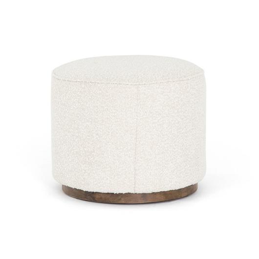 Sinclair Round Ottoman-Knoll Natural by FOUR HANDS