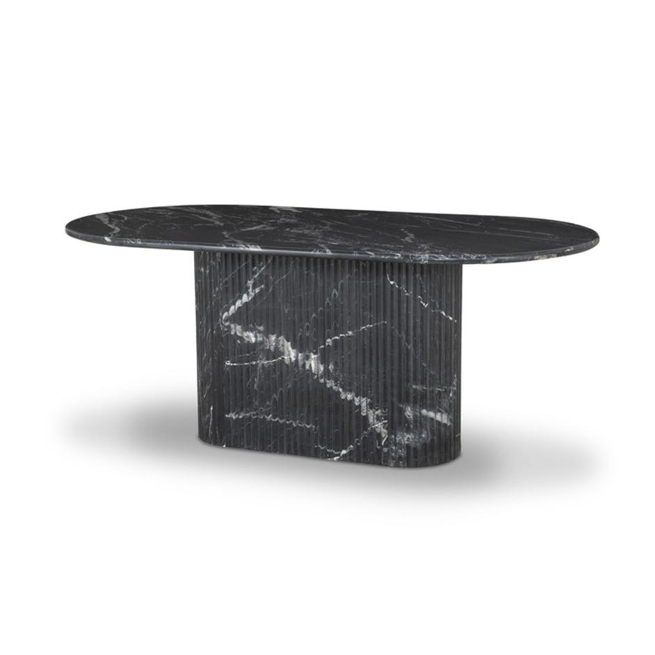 Oranda Dining Table - Black Marble by Four Hands