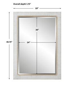 Cape Whitewashed Rattan Mirror by Uttermost