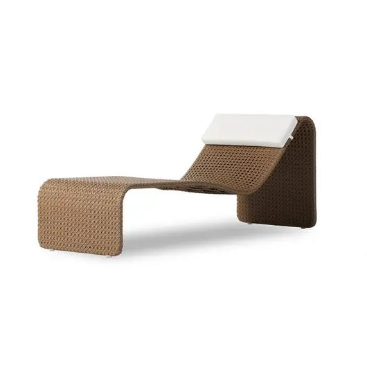 Paige Outdoor Woven Chaise - Stinson White by Four Hands