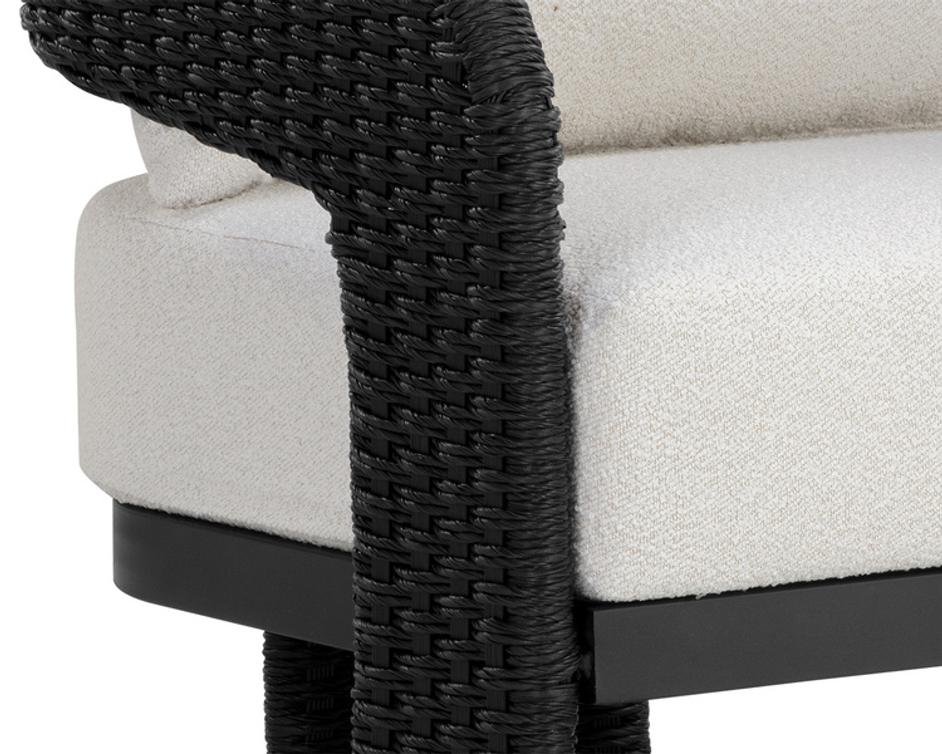 PYLOS LOUNGE CHAIR - BLACK - LOUIS CREAM by Sunpan