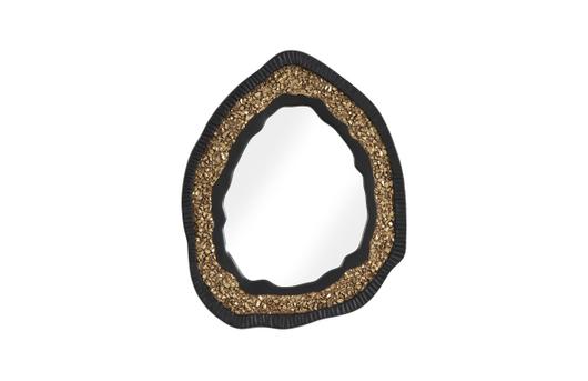 Geode Mirror, Black And Gold, Matte by PHILLIPS COLLECTION