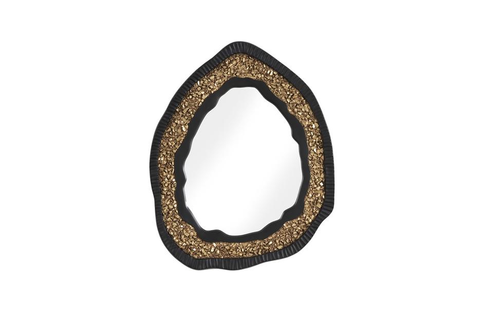 Geode Mirror, Black And Gold, Matte by PHILLIPS COLLECTION