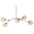 Harris Five Light Pendant Lamp - Black / Cognac by Galla Home