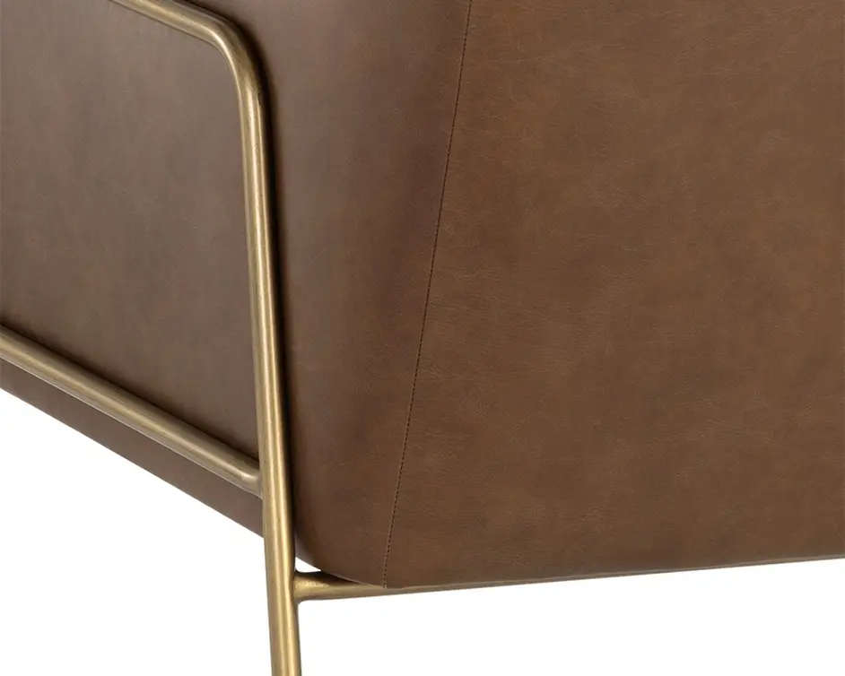 Cybil Lounge Chair - Vintage Caramel Leather by Sunpan