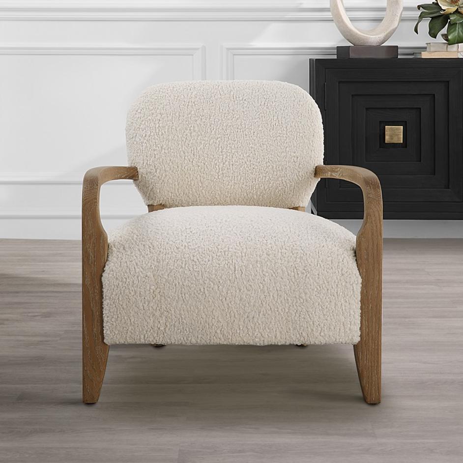 Telluride Natural Shearling Accent Chair by Uttermost