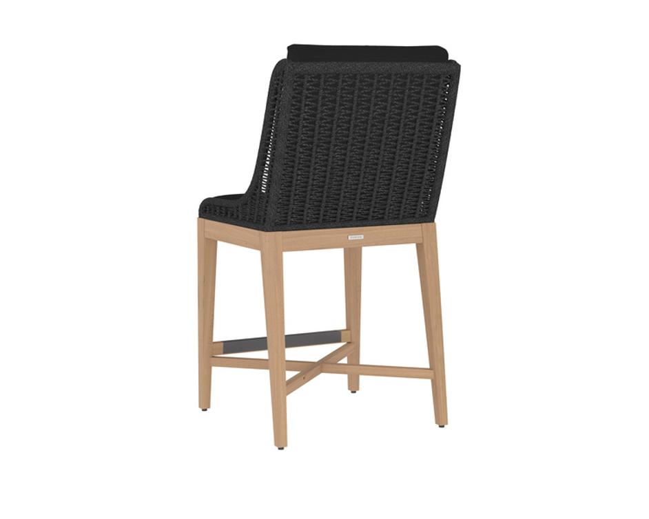 SORRENTO COUNTER STOOL - ARASHI BLACK by Sunpan