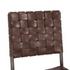 Copenhagen 17" Buffalo Leather and Iron Bar Chair, Brown by Home Trends & Design