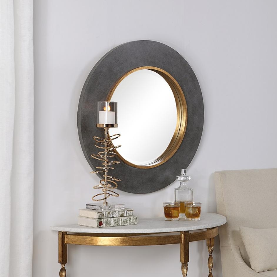 Saul Round Mirror by Uttermost