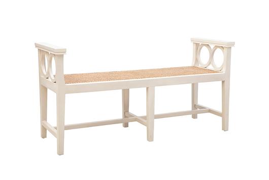 Cream Circles Bench by Furniture Classics