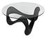 Orion Black Resin and Glass Coffee Table by Noir Furniture